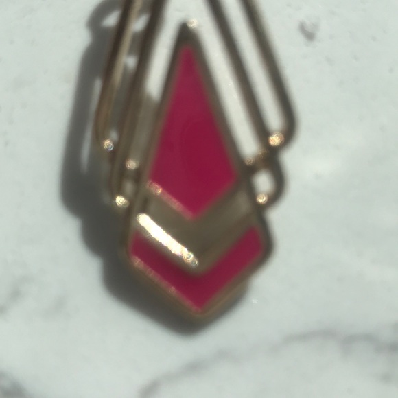 3/$24 Gold w/ Hot Pink Earrings - Picture 2 of 2